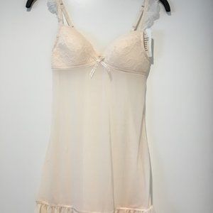 Affinitas Pink Champagne Lightly Padded Babydoll S